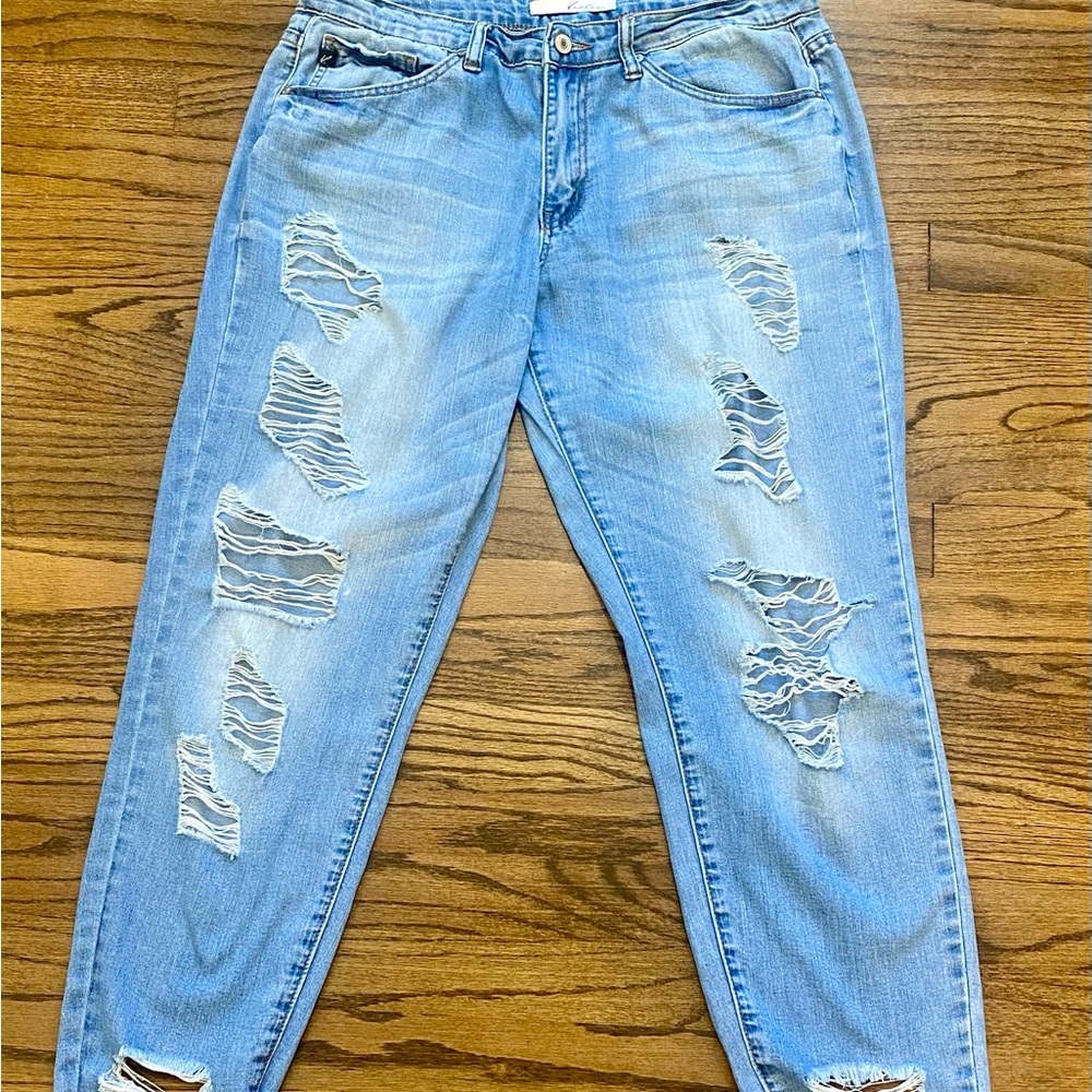 Y2K KanCan Light Blue Distressed Jeans - Picture 2 of 6